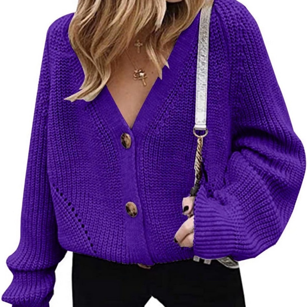 Women's Purple Knit Sweater